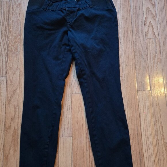 Womens Old Navy Maternity Pixie Side Panel Black Pants Size 4 - Picture 2 of 6